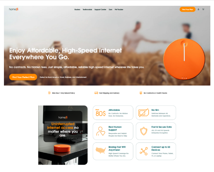 HomeFi wireless internet product overview